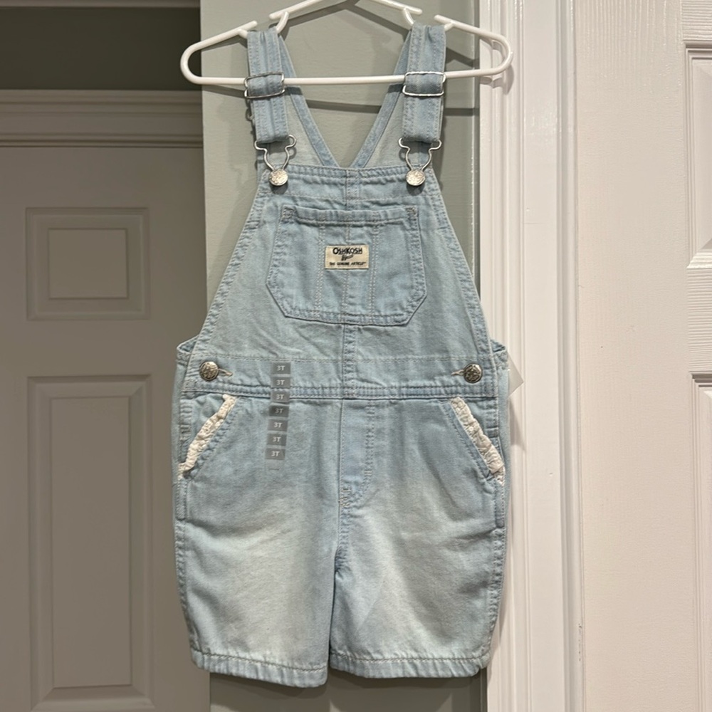 NWT- OshKosh Denim Overalls - 3T
